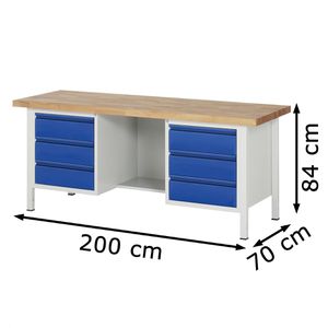 Produktbild für Werkbank Rau Basic 8554-2, blau