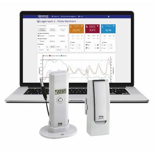 Produktbild für Thermo-Hygrometer TFA 31401302 WeatherHub Observer digital Set