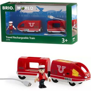Spielzeugeisenbahn BRIO 33746 Roter Akku-Reisezug