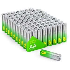 GP Batterien Batteries Super, AA, Mignon, R6, LR6, 1,5 V, 80 Stück