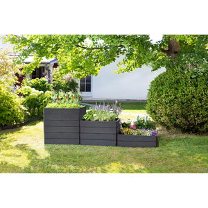 Produktbild für Hochbeet Garantia Ergo Vario 2 Stone, Kunststoff