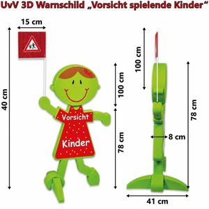Produktbild für Warnaufsteller UvV 3D Lisa, grün