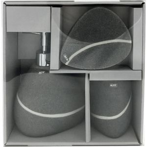 Produktbild für Badaccessoires-Set MSV Zen 143772, 3-teilig