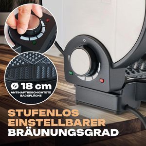 Produktbild für Waffeleisen Clatronic WA3492 Waffelautomat, 1000 W