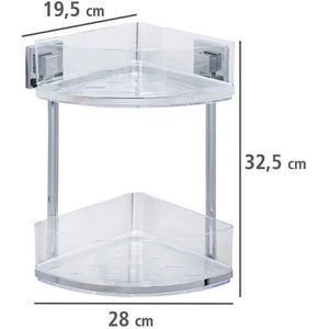 Produktbild für Duschablage Wenko Vacuum-Loc Quadro, silber