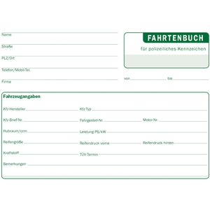 Produktbild für Fahrtenbuch Exacompta 253B, A6 quer