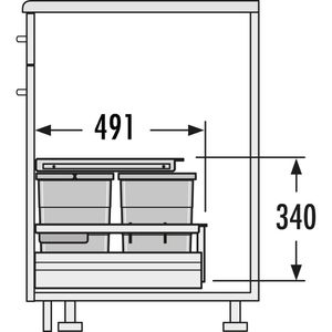 Produktbild für Einbaumülleimer Hailo AS Separato K, 3620911