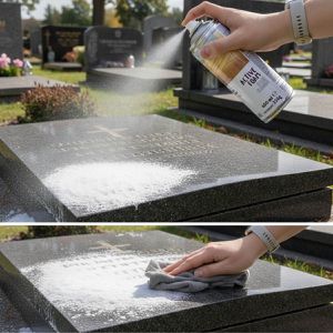 Produktbild für Steinreiniger Idea-Home Reinigungsschaum für Grabsteinplatten