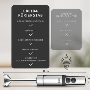 Produktbild für Stabmixer LEBENLANG LBL104, Set