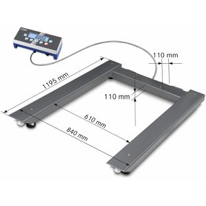 Produktbild für Palettenwaage Kern UID 1500K-1DM, Tara-Funktion, 200 g / 500 g