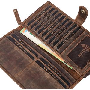 Produktbild für Portemonnaie Ratschkatl Soferl, braun, aus Echt Leder