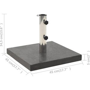 Produktbild für Sonnenschirmständer vidaXL 45065, Granit