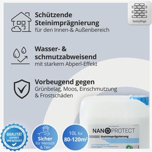 Produktbild für Steinimprägnierung Nanoprotect ca. 120m²