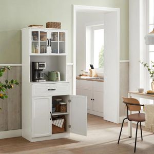 Produktbild für Küchenschrank Vasagle LSC361W21V1, weiß, (BxH) 73 x 180 cm
