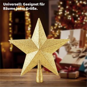 Produktbild für Christbaumspitze TK-Gruppe 98407, glitzernd, gold