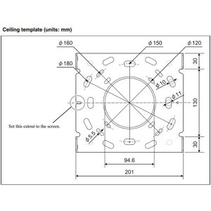 Produktbild für Beamer-Deckenhalterung Epson ELPMB30, schwarz / weiß