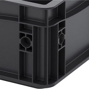 Produktbild für Eurobox AUER ESD EG 32/12 HG, schwarz, 5,3 Liter