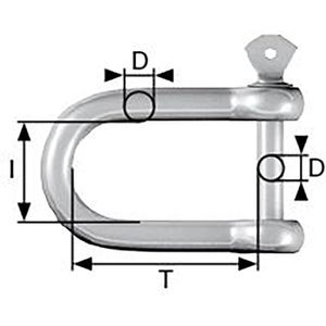 Produktbild für Schäkel Dörner+Helmer 4918534, 150kg