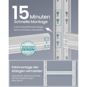 Produktbild für Schwerlastregal Songmics 5 Holzböden