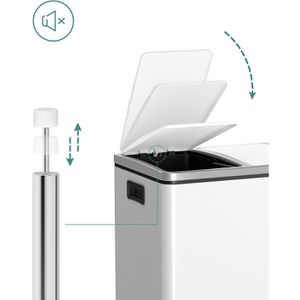 Produktbild für Mülleimer Songmics LTB54WT, weiß