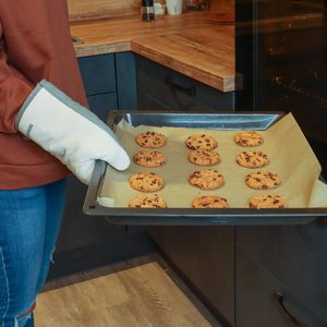 Produktbild für Ofenhandschuh Fackelmann Various 14298, weiß / grau