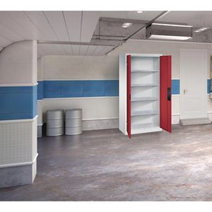 Produktbild für Werkzeugschrank CP-Möbel 8921-052, aus Metall, grau / rot