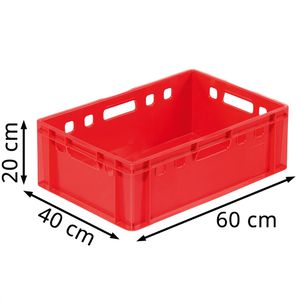 Produktbild für Eurobox Alpha-Paletten Fleischkiste E2, rot, lebensmittelecht