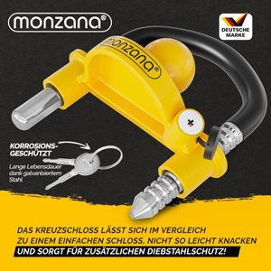 Produktbild für Anhängerschloss Monzana 101757 mit Schlüsselschloss