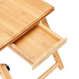 Produktbild für Laptoptisch CASARIA 106908, aus Bambus, höhenverstellbar