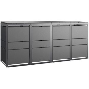 Produktbild für Mülltonnenbox MBOX24 Modern, Metall