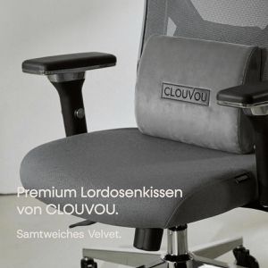 Produktbild für Rückenstütze CLOUVOU Lordosenkissen, aus Stoff, waschbar