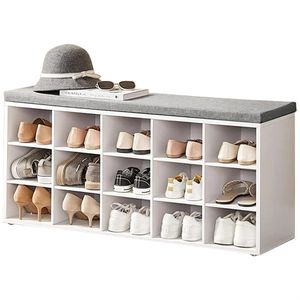Produktbild für Schuhbank Vasagle LHS015WB02, weiß, aus Holz