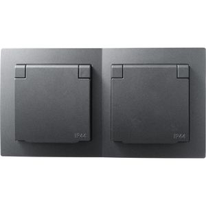 Produktbild für Steckdose McPower Flair IP44, Unterputz