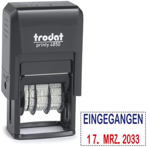 Datumstempel Trodat Printy 4850/L1, rot/blau, selbstfärbend