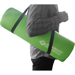 Produktbild für Yogamatte Schildkröt-Fitness mit Tragegurt, grün, 1,5 cm stark
