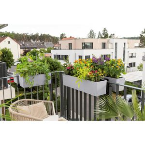 Produktbild für Blumenkasten Lechuza BALCONERA Stone 100,quarzweiß