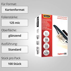 Produktbild für Laminierfolien Fellowes 53974, 60 x 90 mm