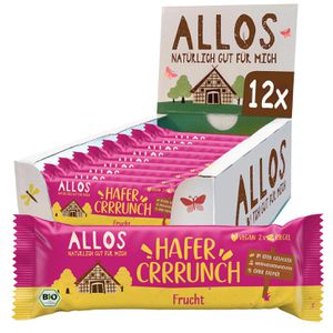 Müsliriegel Allos Hafer Crrrunch Frucht, BIO