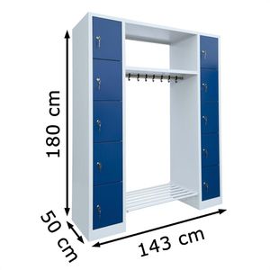Produktbild für Schließfachschrank Lüllmann 525521, blau