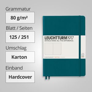 Produktbild für Notizbuch Leuchtturm1917 Medium, Karton Hardcover