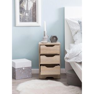 Produktbild für Nachttisch Wohnling WL5.705, sonoma eiche, aus Holz, stehend