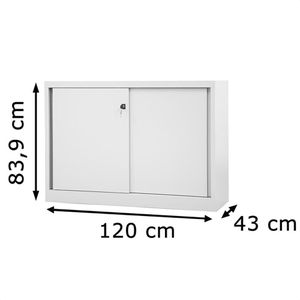 Produktbild für Schiebetürenschrank Bisley Eco SD12081S645, abschließbar