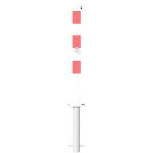 Produktbild für Absperrpfosten Schake 470FUZHB, rot/weiß, aus Metall