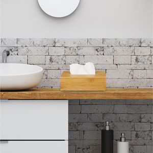 Produktbild für Taschentuchbox Relaxdays 10024621, aus Bambus