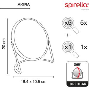 Produktbild für Kosmetikspiegel Spirella Akira 10.19846, silber
