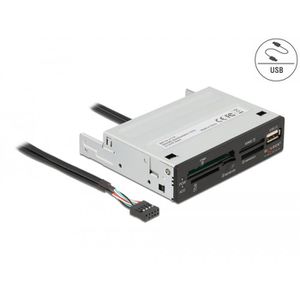 Produktbild für Kartenleser DeLock 91708, 6 in 1, 9-Pin Mainboard
