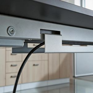 Produktbild für Schreibtisch Hammerbacher XMST 29320, graphit, mit Sideboard