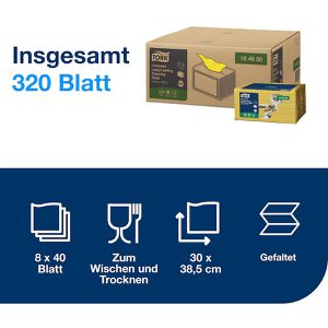 Produktbild für Einwegtücher Tork Long-Lasting, 194650, W8, gelb