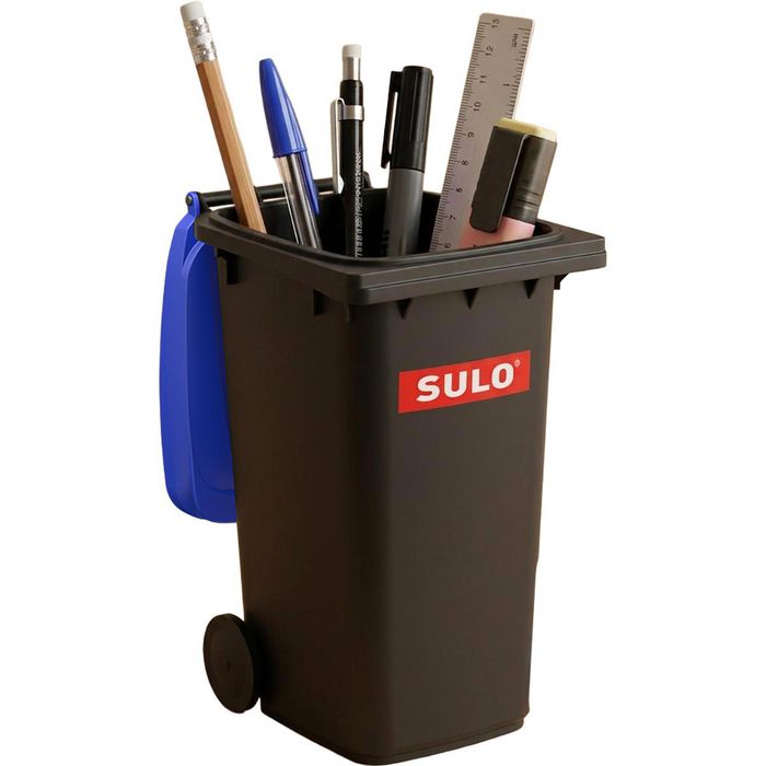 Sulo Stiftehalter Mini-Mülltonne original, Kunststoff, 1 Fach, blau – Böttcher AG