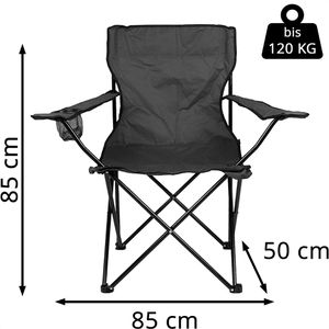 Produktbild für Campingstuhl Nexos ZGC34381, schwarz, bis 120 kg